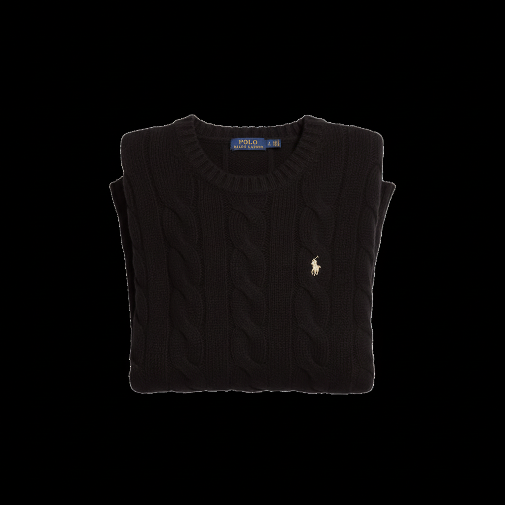 Black Cable Knit Sweater