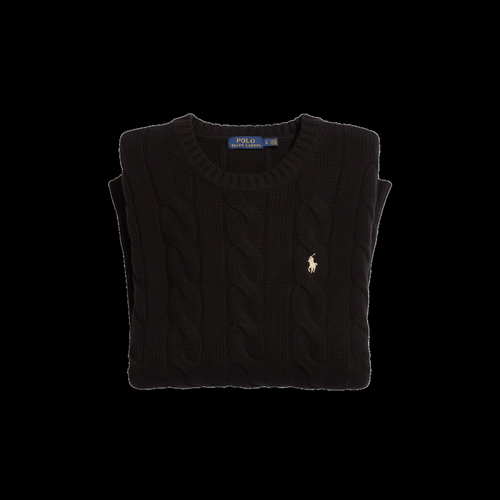 Black Cable Knit Sweater
