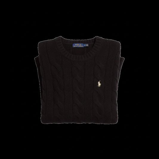 Black Cable Knit Sweater