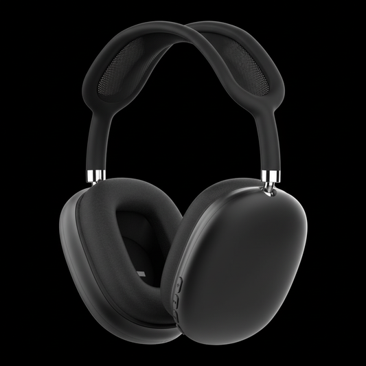 Black Headphones Black Background