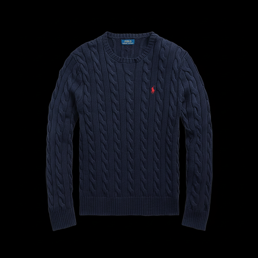 Navy Cable Knit Sweater