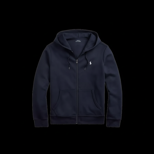 Navy Hoodie - Black Background