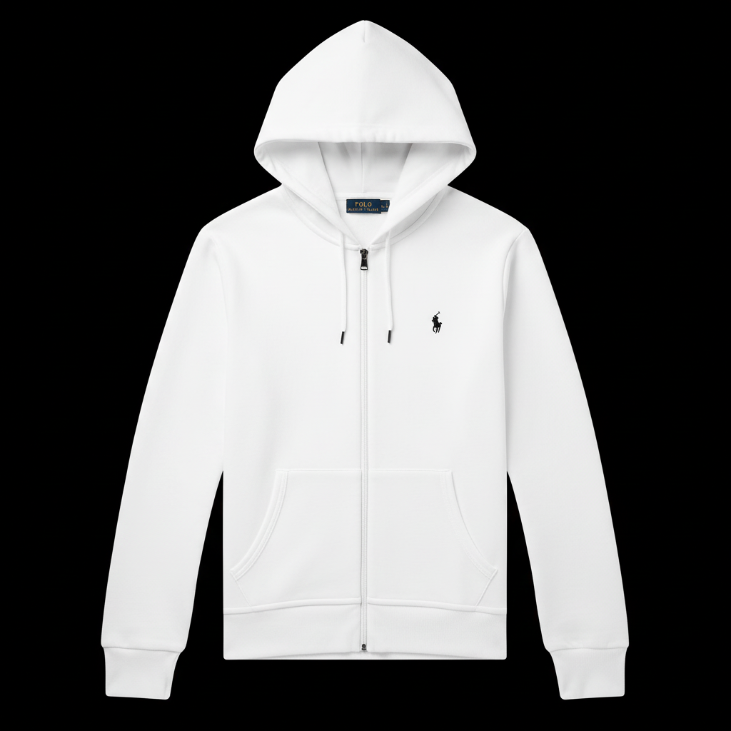 White Hoodie - Black Background